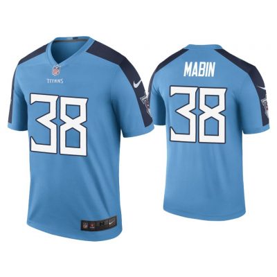 Men Color Rush Legend Greg Mabin Tennessee Titans Light Blue Jersey
