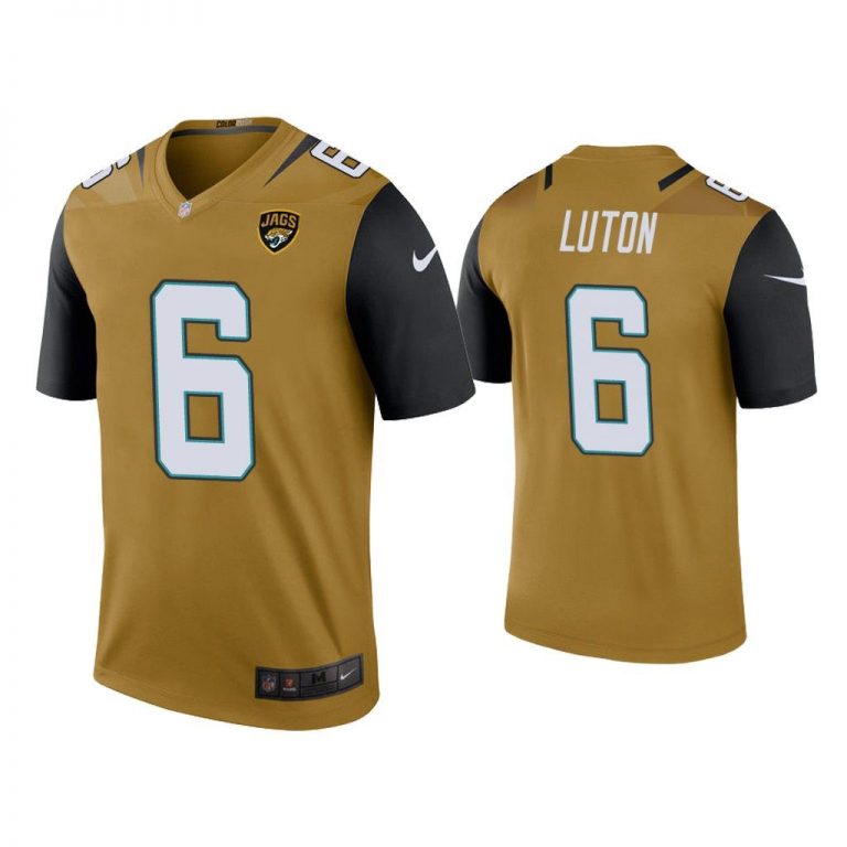 Men Color Rush Legend Jake Luton Jacksonville Jaguars Bold Gold Jersey