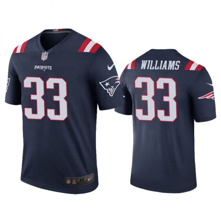 Men Color Rush Legend Joejuan Williams New England Patriots Navy Jersey