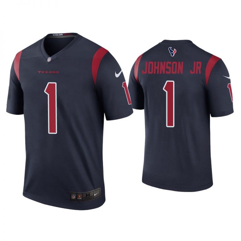 Men Color Rush Legend Lonnie Johnson Jr. Houston Texans Navy Jersey