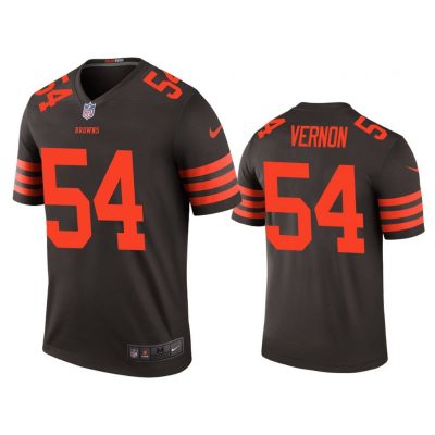 Men Color Rush Legend Olivier Vernon #54 Cleveland Browns Brown Jersey