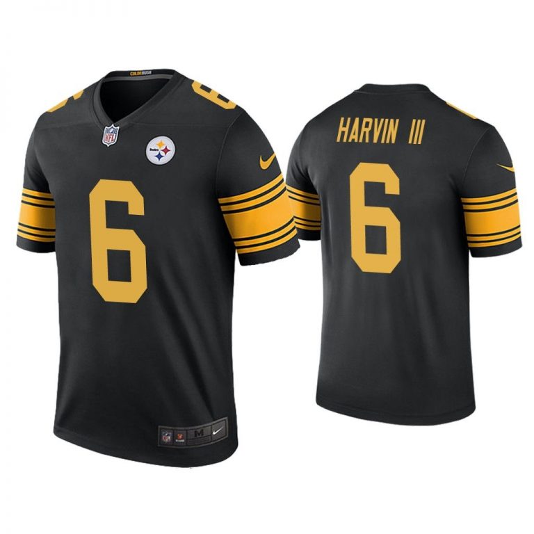 Men Color Rush Legend Pressley Harvin III Pittsburgh Steelers Black Jersey