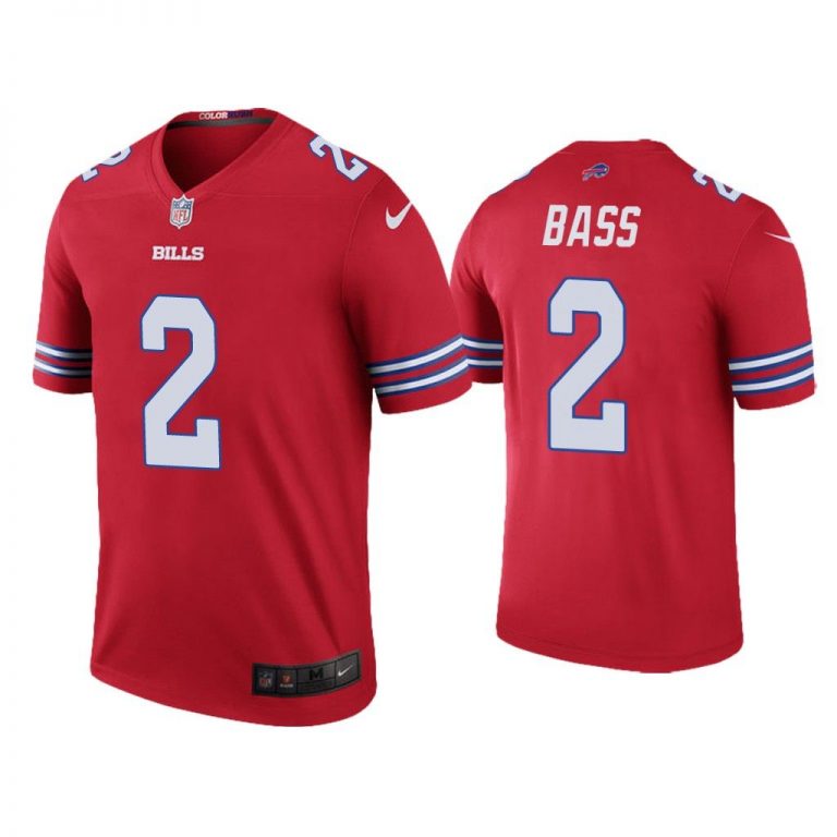 Men Color Rush Legend Tyler Bass Buffalo Bills Red Jersey