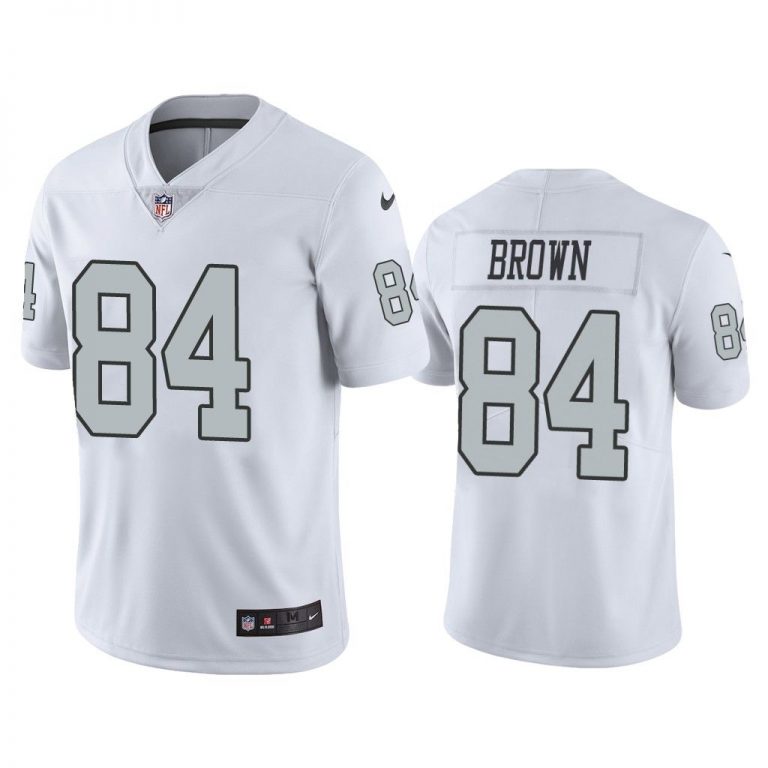 Men Color Rush Limited Antonio Brown #84 Oakland Raiders White Jersey