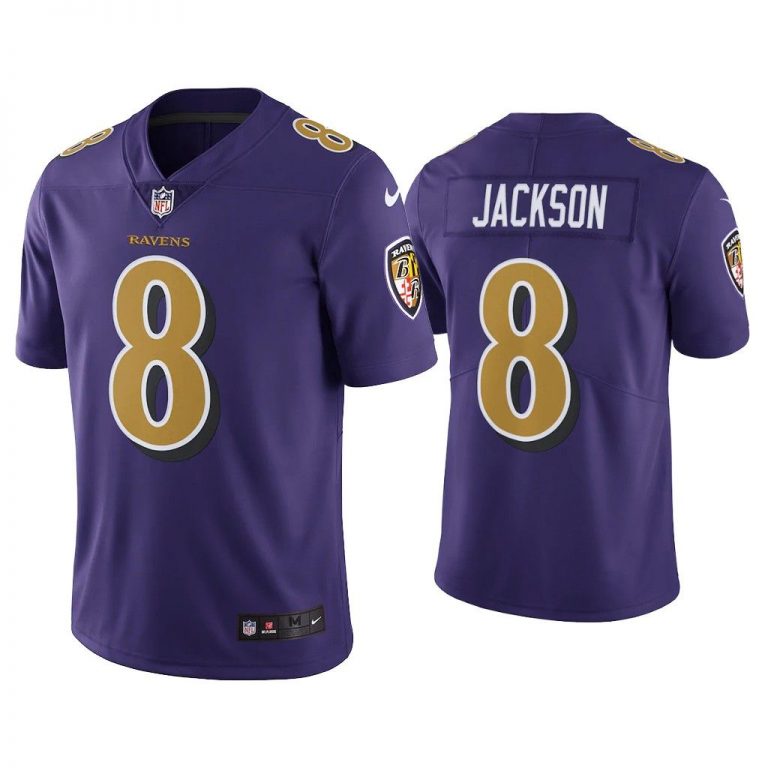 Men Color Rush Limited Lamar Jackson Baltimore Ravens Purple Jersey