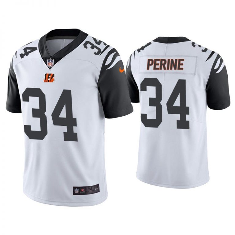 Men Color Rush Limited Samaje Perine Cincinnati Bengals White Jersey