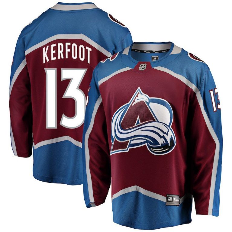 Men Colorado Avalanche Alexander Kerfoot Burgundy Breakaway Player Jersey