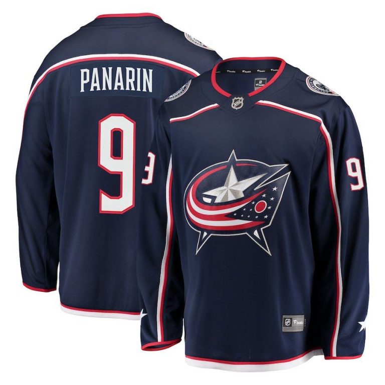 Men Columbus Blue Jackets Artemi Panarin Navy Breakaway Jersey