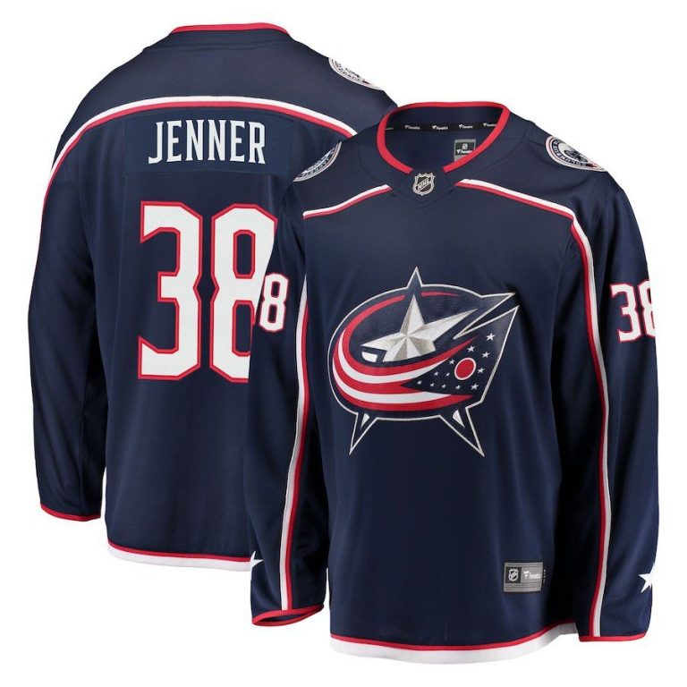 Men Columbus Blue Jackets Boone Jenner Navy Breakaway Jersey