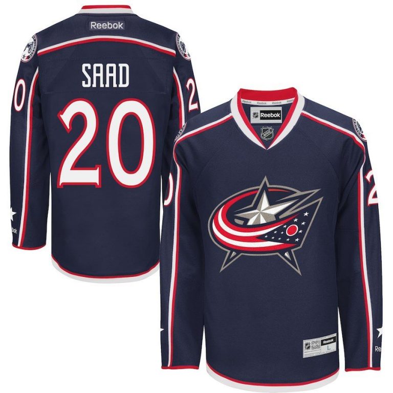 Men Columbus Blue Jackets Brandon Saad Reebok Navy Home Premier Jersey