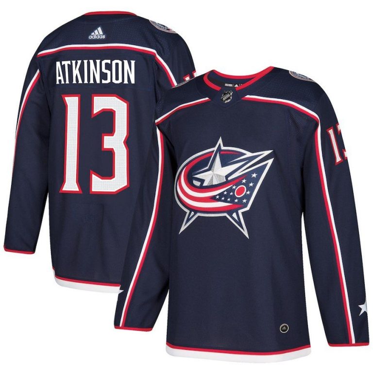 Men Columbus Blue Jackets Cam Atkinson Navy Player Jersey