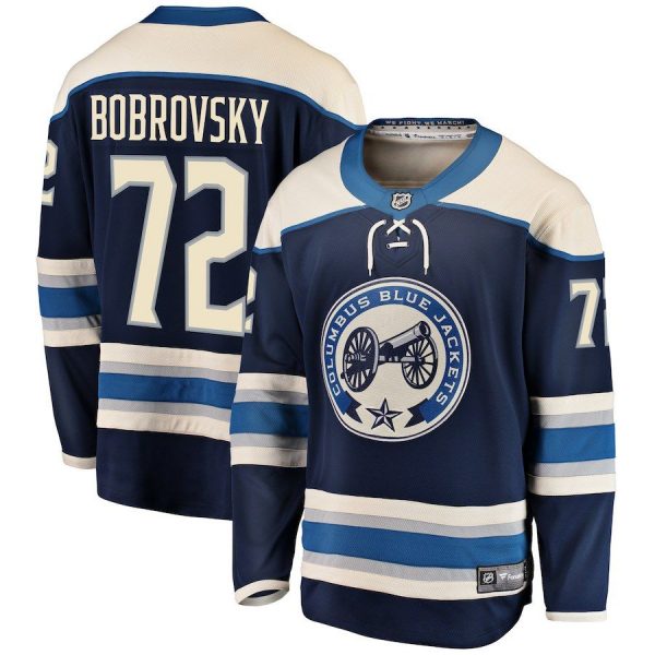 Men Columbus Blue Jackets Sergei Bobrovsky Navy Breakaway Alternate Player Jersey