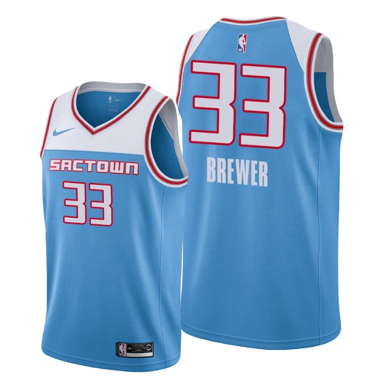 Men Corey Brewer Sacramento Kings #33 Kings Blue City Jersey