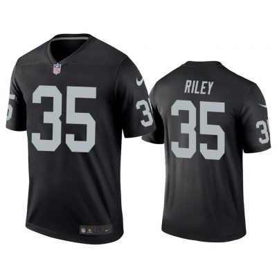 Men Curtis Riley #35 Oakland Raiders Black Legend Jersey