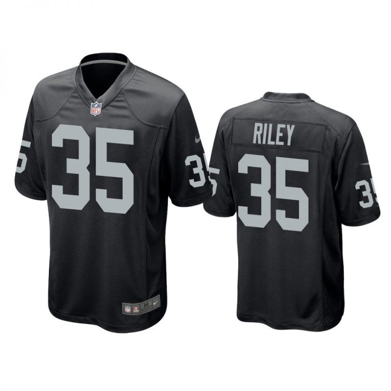 Men Curtis Riley Oakland Raiders Black Game Jersey