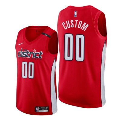 Men Custom #00 Wizards 2020 Honors Unseld Earned Jersey Red