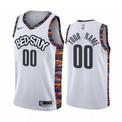 Men Custom Brooklyn Nets #00 Men 2019-20 City Jersey
