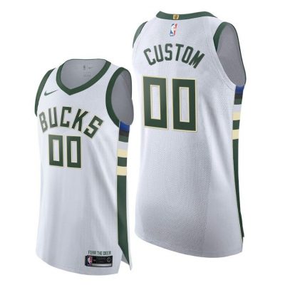 Men Custom Bucks #00 White Association Jersey