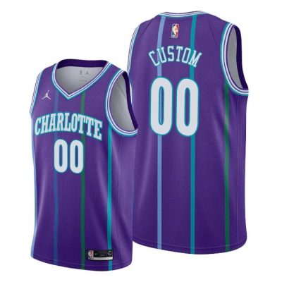 Men Custom Charlotte Hornets 2019-20 Classic Purple Jersey