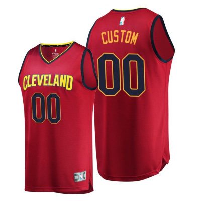 Men Custom Cleveland Cavaliers #00 Wine Icon Replica Jersey