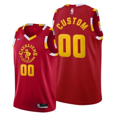 Men Custom Cleveland Cavaliers 2021-22 City Edition Jersey - Red