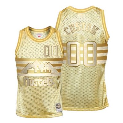 Men Custom Denver Nuggets Gold Midas SM Limited Edition Jersey