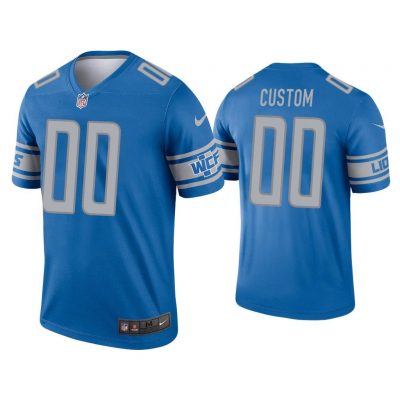 Men Custom Detroit Lions Blue Legend Jersey