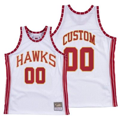 Men Custom Hawks #00 Hardwood Classics Retro Jersey