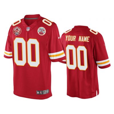 Men Custom Kansas City Chiefs Red 60th Season Game Jersey