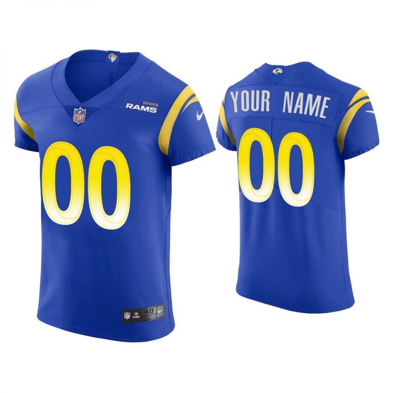 Men Custom Los Angeles Rams Royal Vapor Elite Jersey