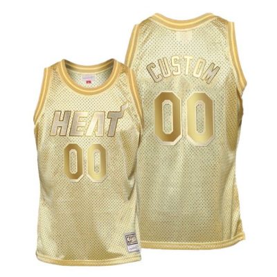 Men Custom Miami Heat Golden Midas SM HWC Limited Jersey