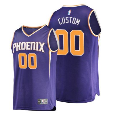 Men Custom Phoenix Suns #00 Purple Icon Replica Jersey