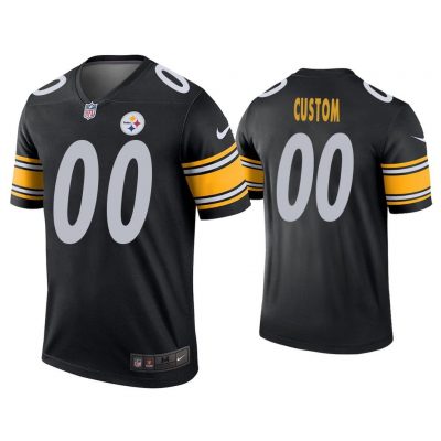 Men Custom Pittsburgh Steelers Black Legend Jersey