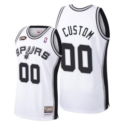 Men Custom San Antonio Spurs #00 Hardwood Classics Jersey