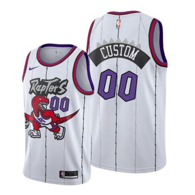 Men Custom Toronto Raptors 2019-20 Classic Edition White Jersey