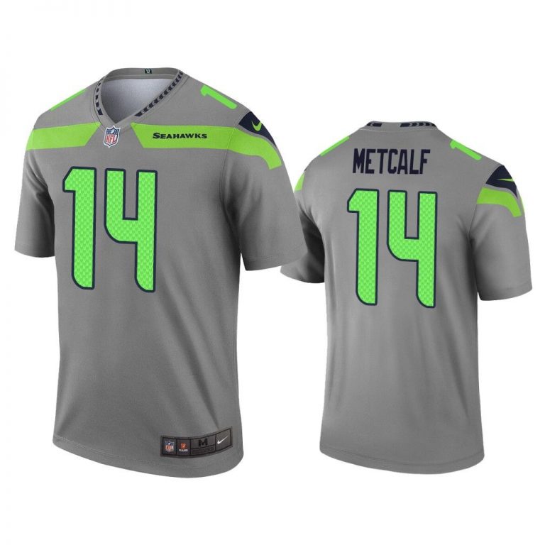 Men D.K. Metcalf Seattle Seahawks Gray Inverted Legend Jersey