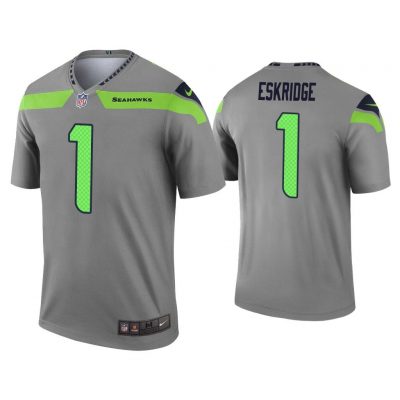 Men D'Wayne Eskridge Seattle Seahawks Gray Inverted Legend Jersey