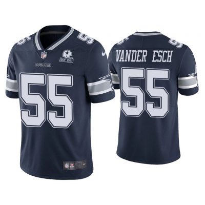 Men Dallas Cowboys 60th Anniversary Leighton Vander Esch Navy Limited Jersey