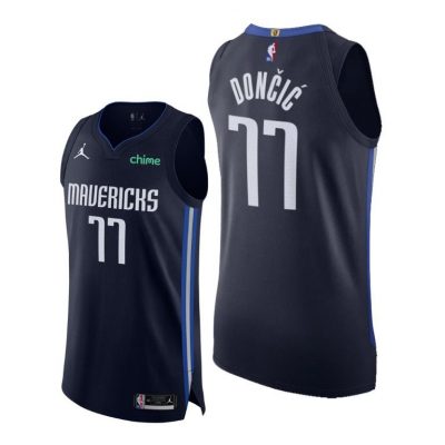 Men Dallas Mavericks #77 Luka Doncic 2020-21 Statement Jersey Navy