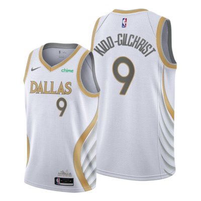 Men Dallas Mavericks #9 Michael Kidd-Gilchrist White 2020-21 City Edition Jersey Swingman