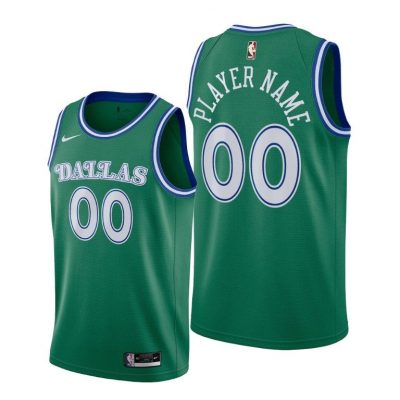 Men Dallas Mavericks Custom 2020 Classic Edition Green Original 1980 Jersey