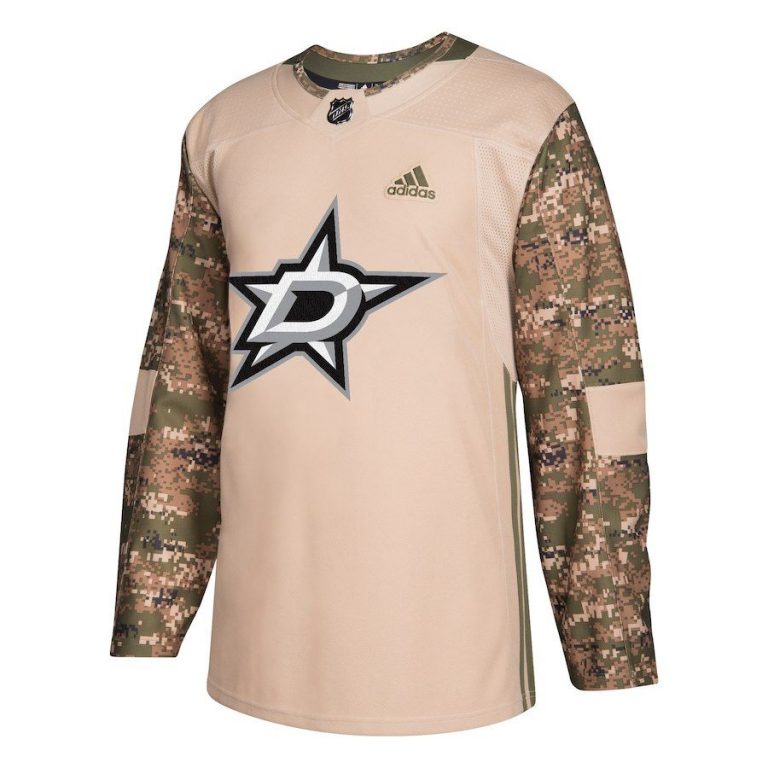 Men Dallas Stars Camo Veterans Day Practice Jersey