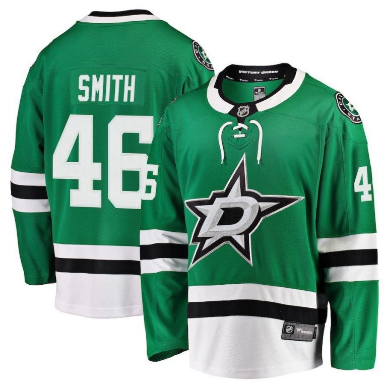 Men Dallas Stars Gemel Smith Kelly Green Breakaway Jersey