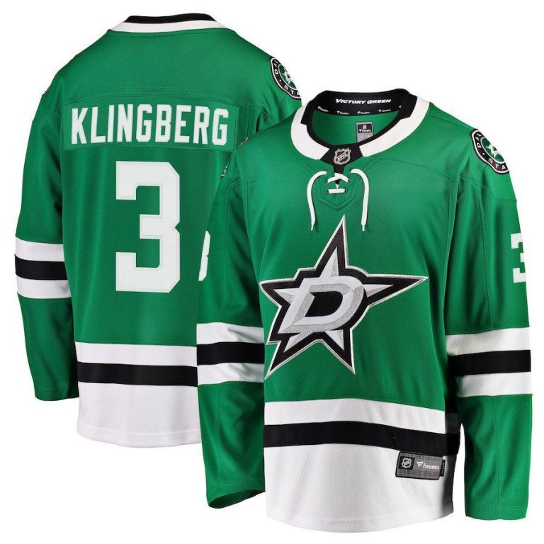 Men Dallas Stars John Klingberg Kelly Green Breakaway Jersey