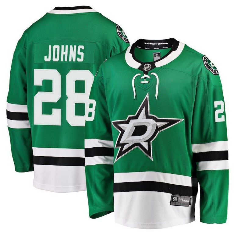 Men Dallas Stars Stephen Johns Kelly Green Breakaway Jersey