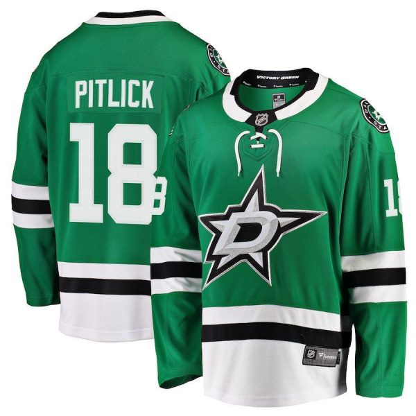 Men Dallas Stars Tyler Pitlick Kelly Green Breakaway Jersey