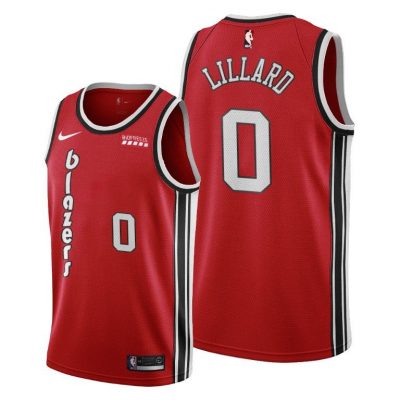 Men Damian Lillard Portland Trail Blazers Classic Edition Red Jersey