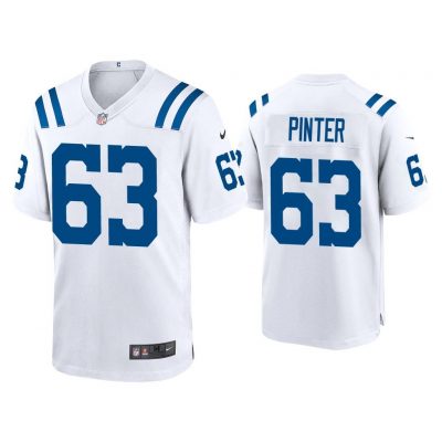 Men Danny Pinter Indianapolis Colts White Game Jersey
