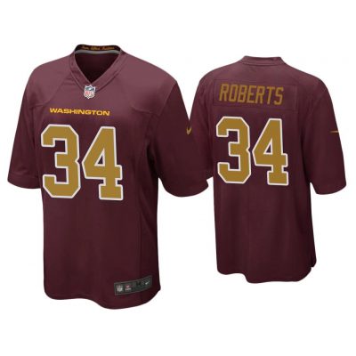 Men Darryl Roberts Washington Football Team Burgundy Alternate Game Jersey