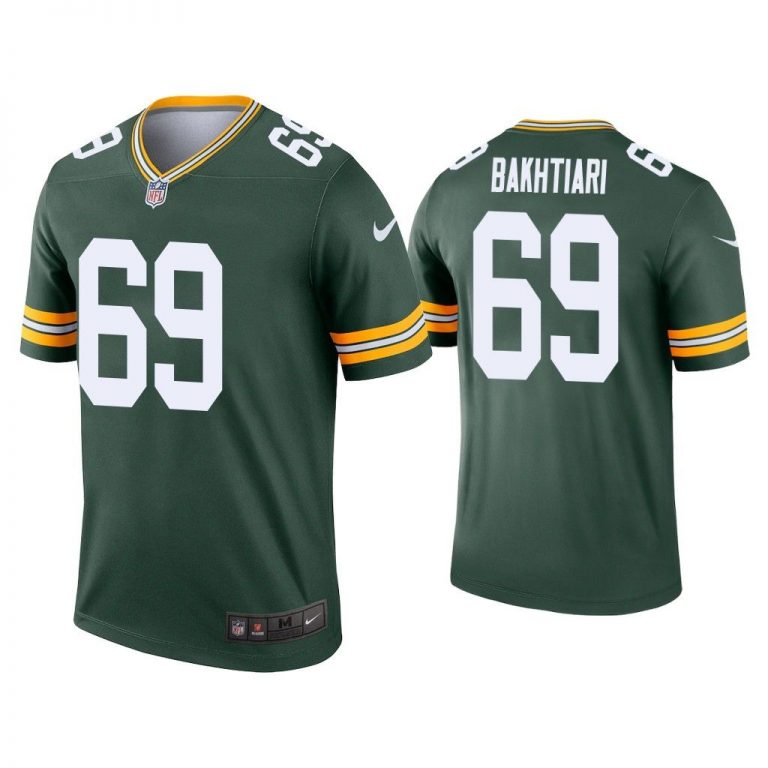 Men David Bakhtiari Green Bay Packers Green Legend Jersey